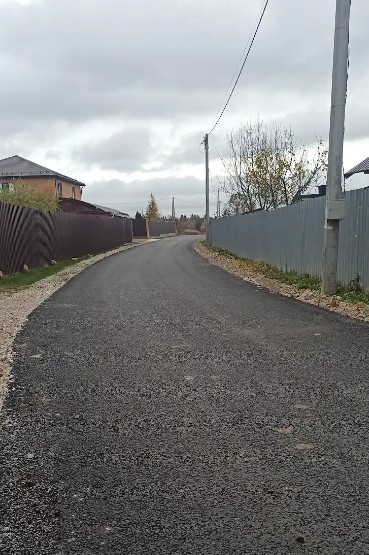 Ремонт участка автомобильной дороги в деревне Еловка.