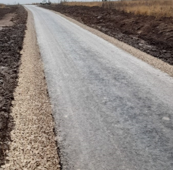 Завершён ремонт автомобильной дороги  с.Калужская опытная сельскохозяйственная станция - д.Столпово.