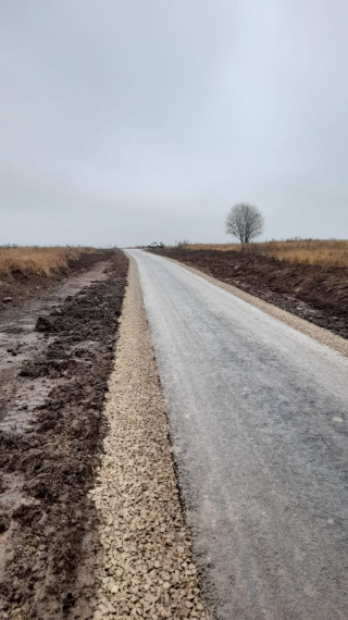 Завершён ремонт автомобильной дороги  с.Калужская опытная сельскохозяйственная станция - д.Столпово.
